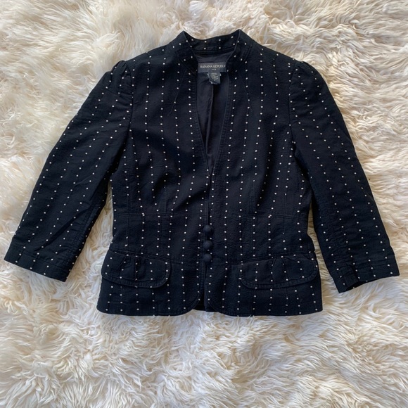 Banana Republic Textured Suit Jacket 3/4 Sleeve - Picture 6 of 15